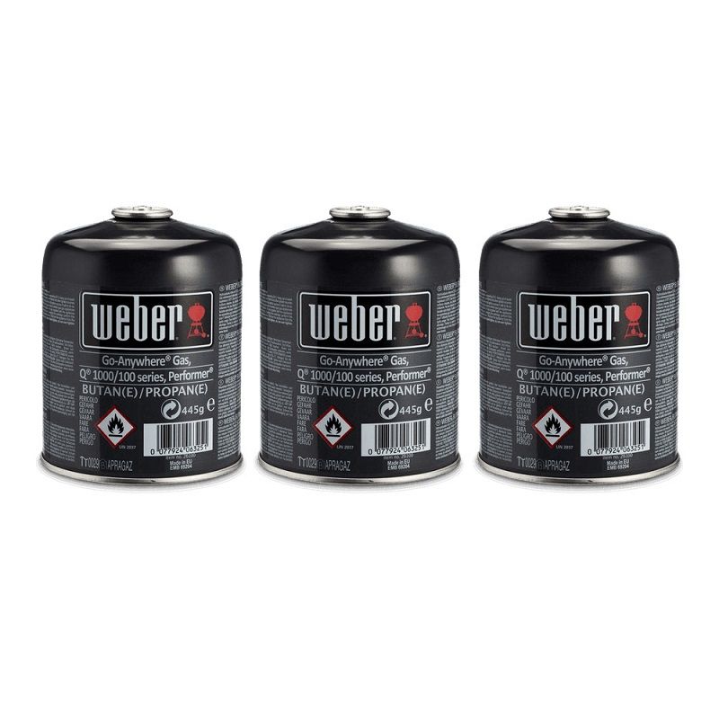 Weber Disposable Gas Canister (3 X 445G)