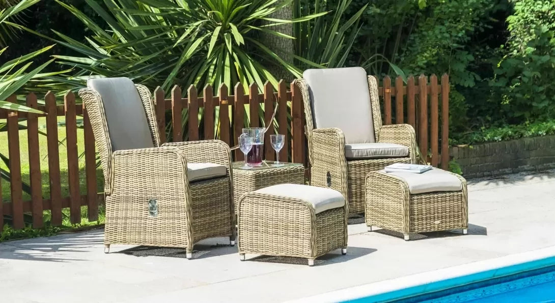 Seville Deluxe Reclining Lounge Set- GREY