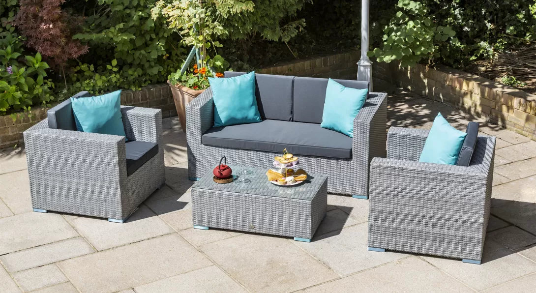 Chatsworth 2 Seat Sofa Set Grey Haggardstown Garden Centre